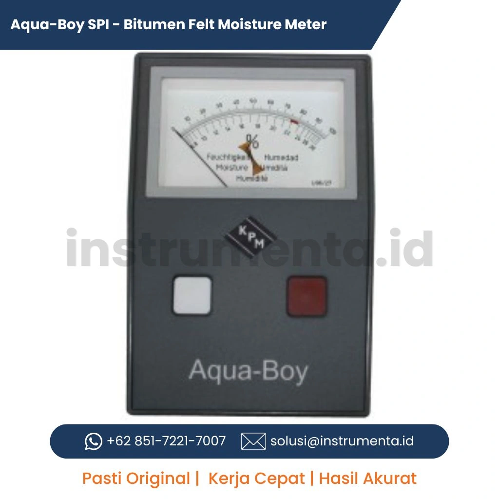 Distributor Aqua-Boy SPI Bitumen Felt Moisture Meter Alat Ukur Kadar Air Bitumen Felt dan Roofing Material Industrial